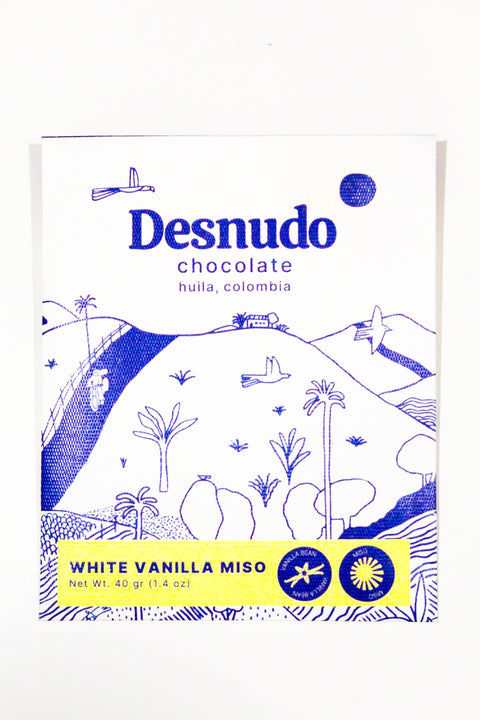 Desnudo Chocolate Bar · White Vanilla Miso